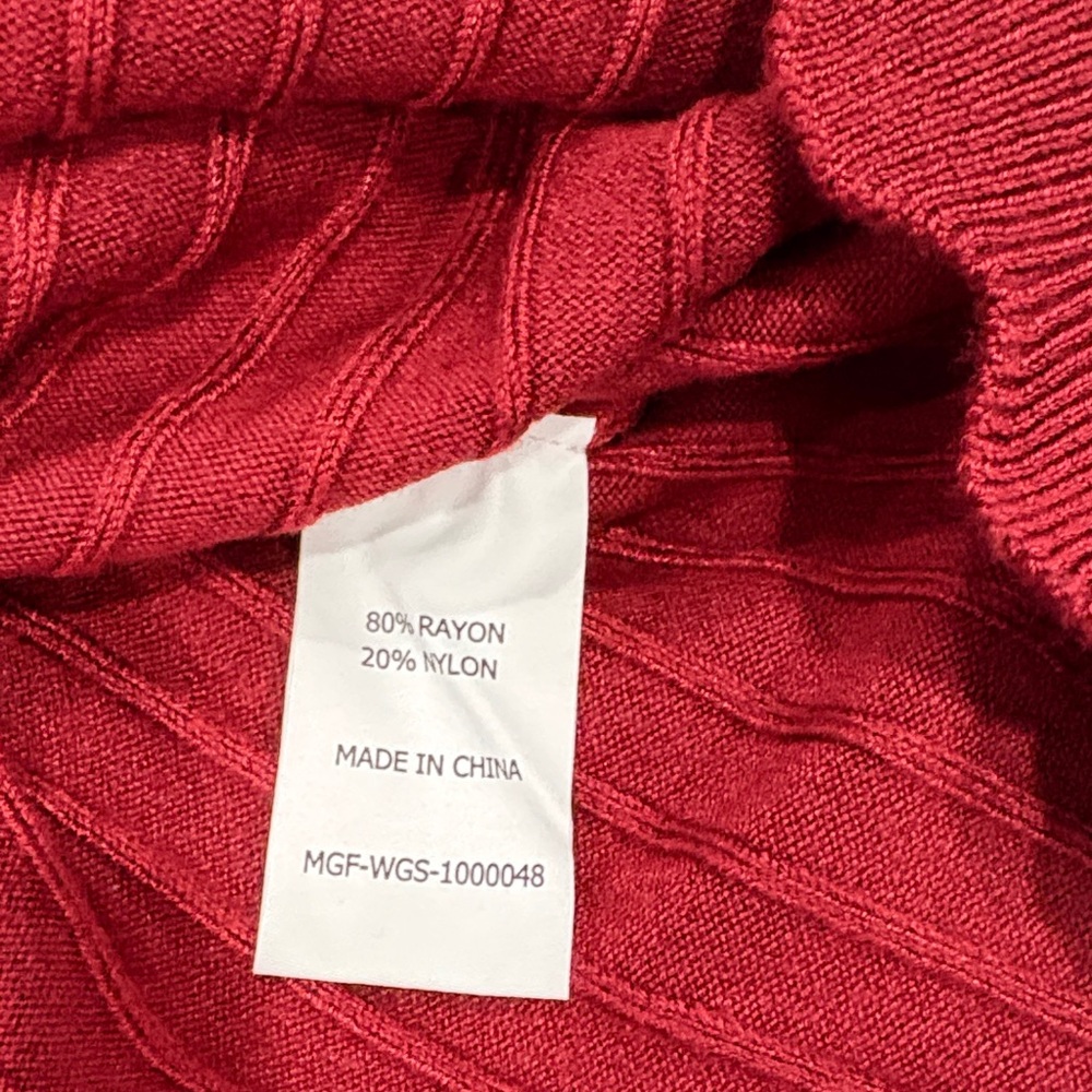 41 Hawthorn Burgundy Ribbed Short Sleeve Lightweight Sweater - Picture 6 of 6